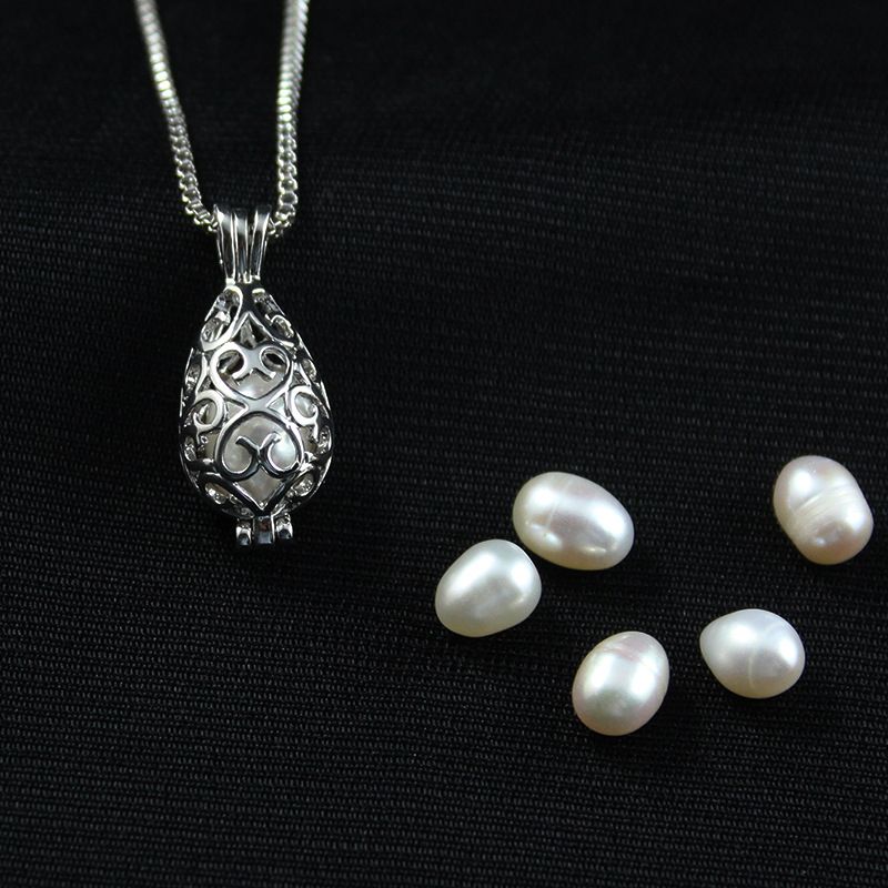 Wunschflasche Perlenkette