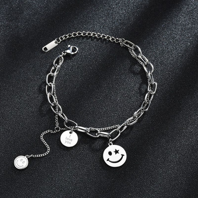 Smiley Titanium Steel Bracelet