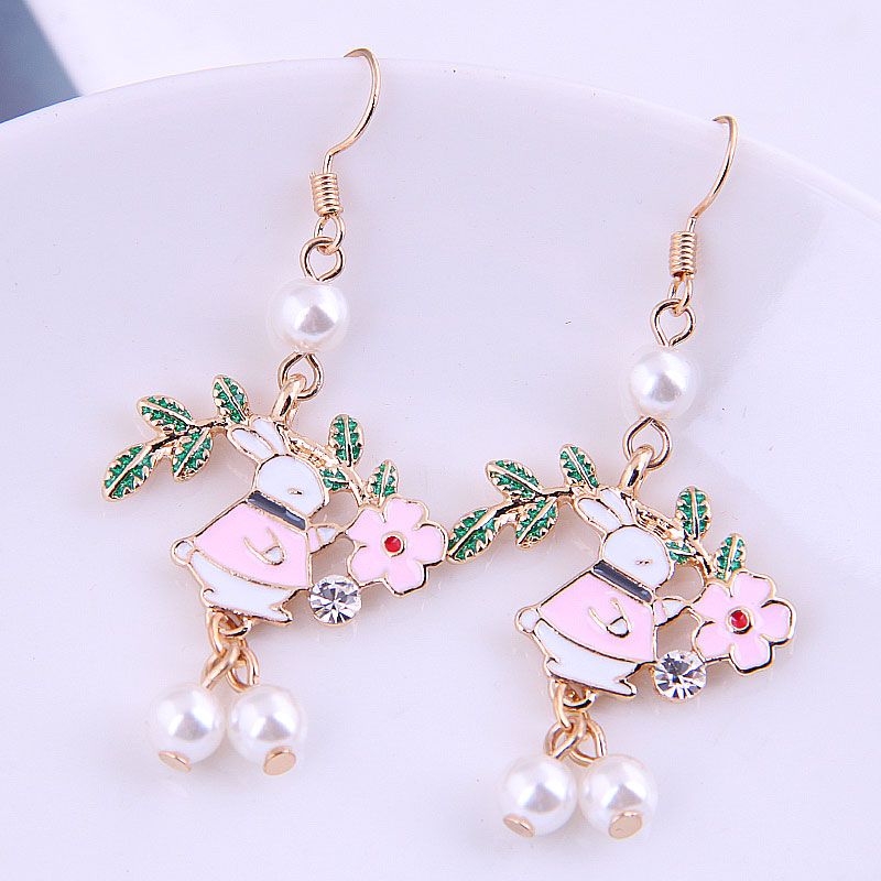 Boucles D&#39;oreilles Lapin Doux Et Mignon