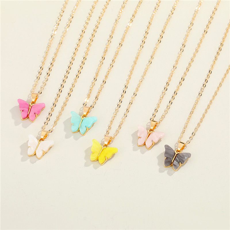 Fashion Butterfly Resin Necklace