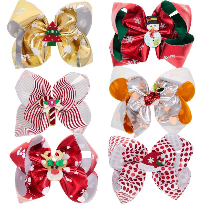 Christmas  Children's Color Flash Big Bow Hairpin