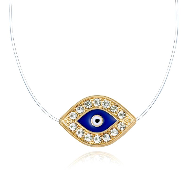 مجوهرات غير مرئية قلادة الزركون قلادة العين شفافة الشيطان العين قلادة