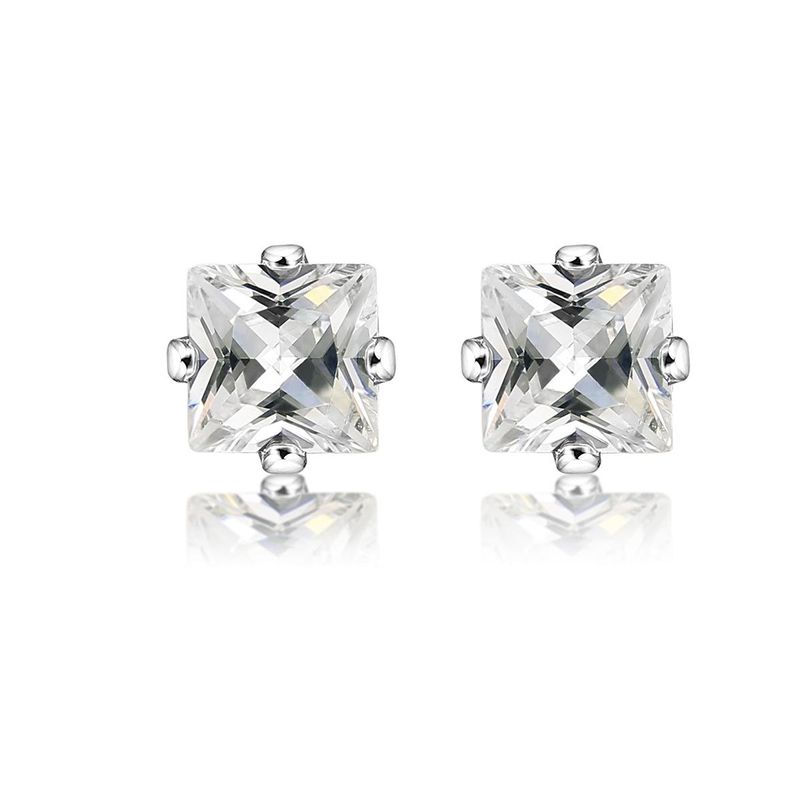 Österreich Ische Zirkon Ohrringe Krone Diamant Ohrringe Kupfer Weiß Beschichtetes Gold Vier Klauen Kristall Ohrringe Ohr Nadel Fabrik Direkt Vertrieb