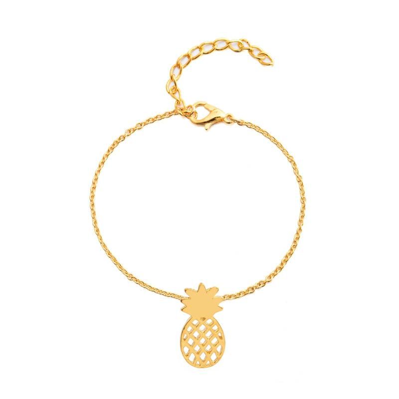 Fashion Bracelet Cute Hollow Pineapple Bracelet Alloy Pendant Fruit Bracelet Anklet Wholesale