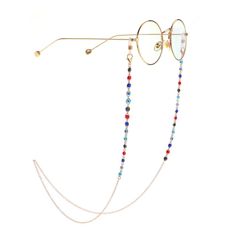 أزياء بسيطة عيون Qianhua اليدوية سلسلة النظارات الشمسية مع النظارات المعدنية سلسلة