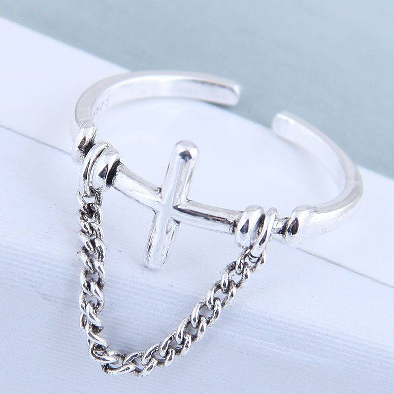 Exquisite Ring Wholesale Fashion Vintage Cross Open Ring