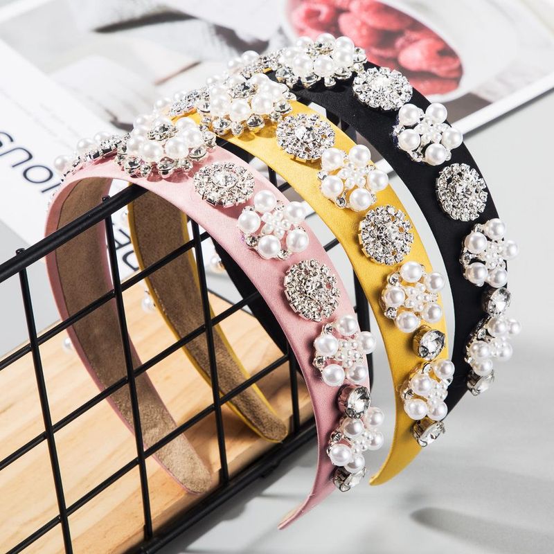 Hair Accessories Baroque Noble Glass Diamond Cloth Spring And Summer Headband Ultra Flash Headband