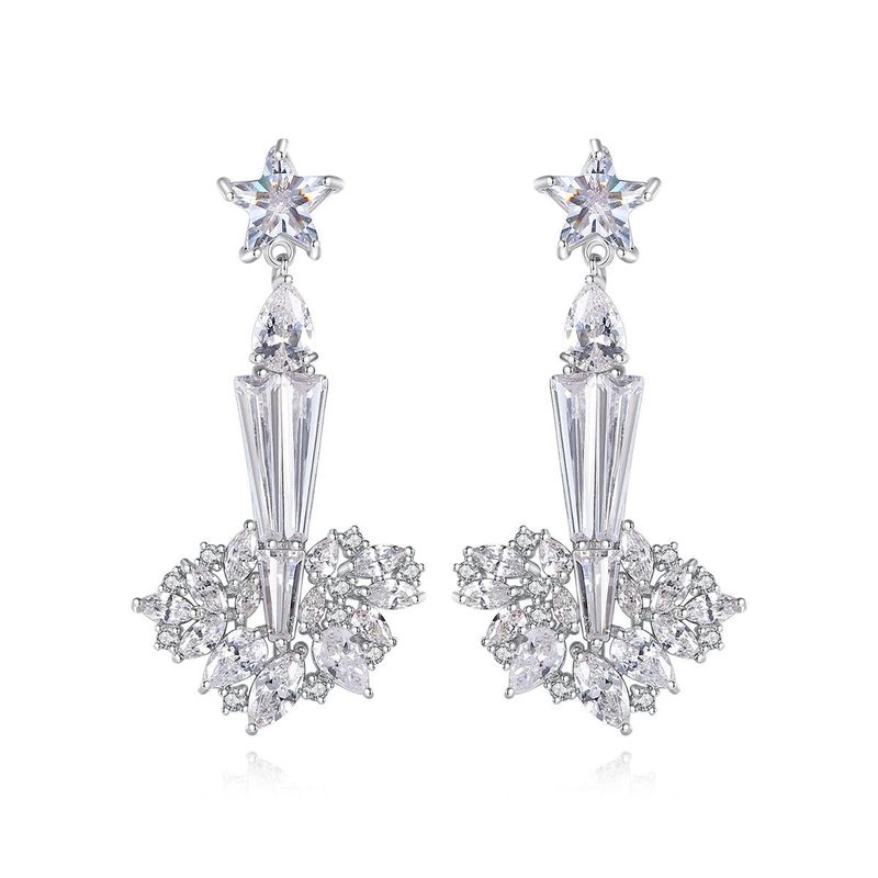 Jinsexianfei Boucles D'oreilles Mode Coréenne Gracieuse Longue Boucles D'oreilles Boucles D'oreilles Cloutés Avec Zircon Oreille Goujons Boucles D'oreilles  Gros