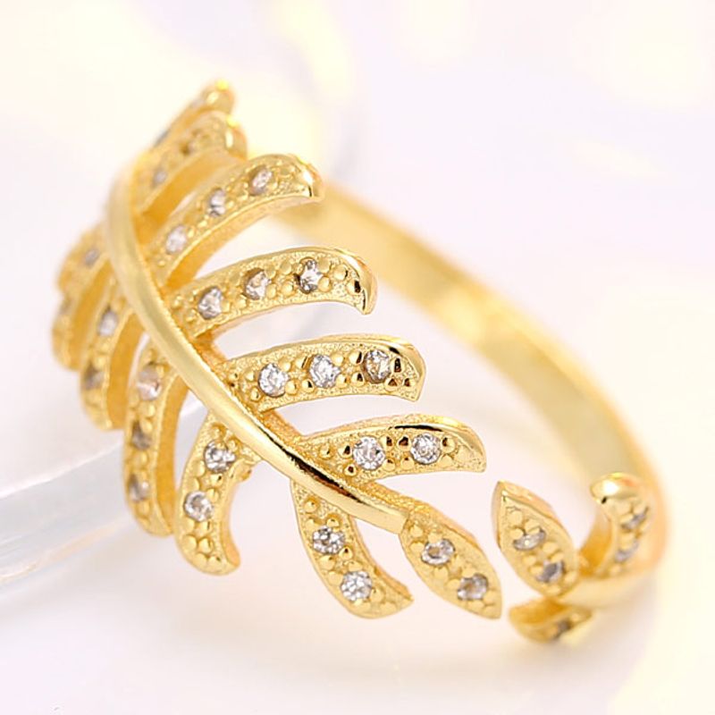 Fashion Jewelry Korean Fashion Ol Inlaid Zircon Open Ring