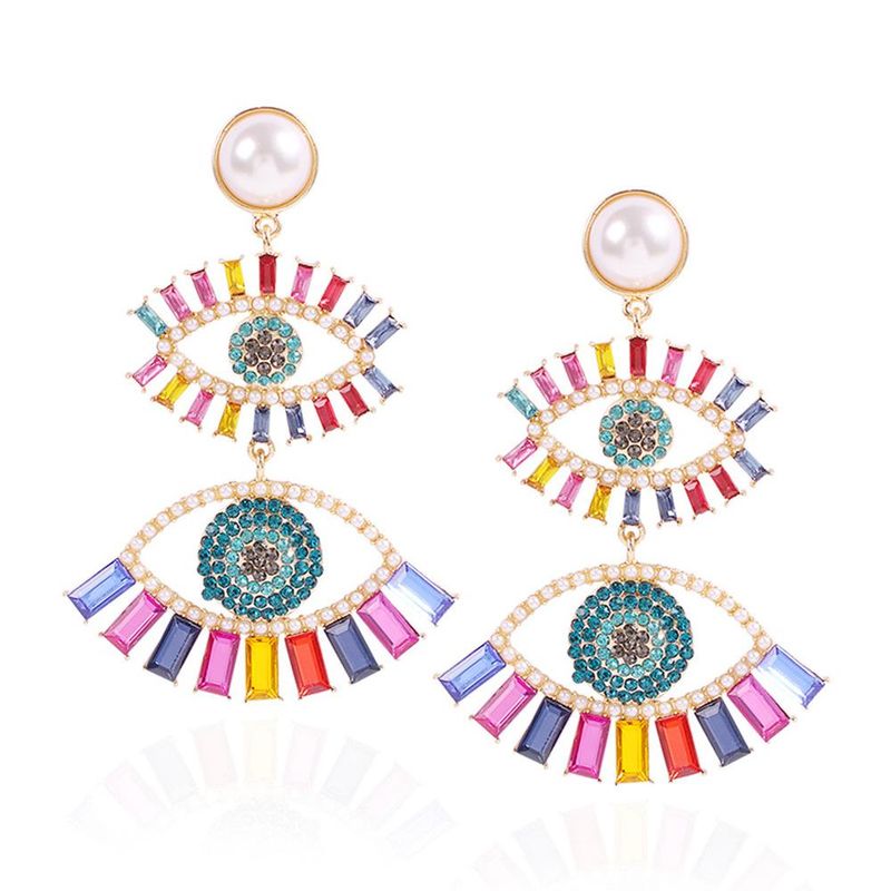 Fashion Earrings For Women New Devil's Eye Series Earrings Fashion Diamond Color Earrings Women