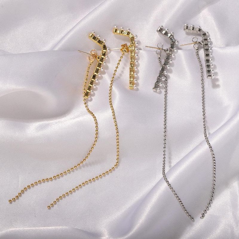 925 Silver Needle Mode Kreative Einfache Legierung Perlen Ohrringe Grenz Überschreiten Der Heißer Verkauf Neue Trend Ige Ball Quaste Ohrringe Frauen