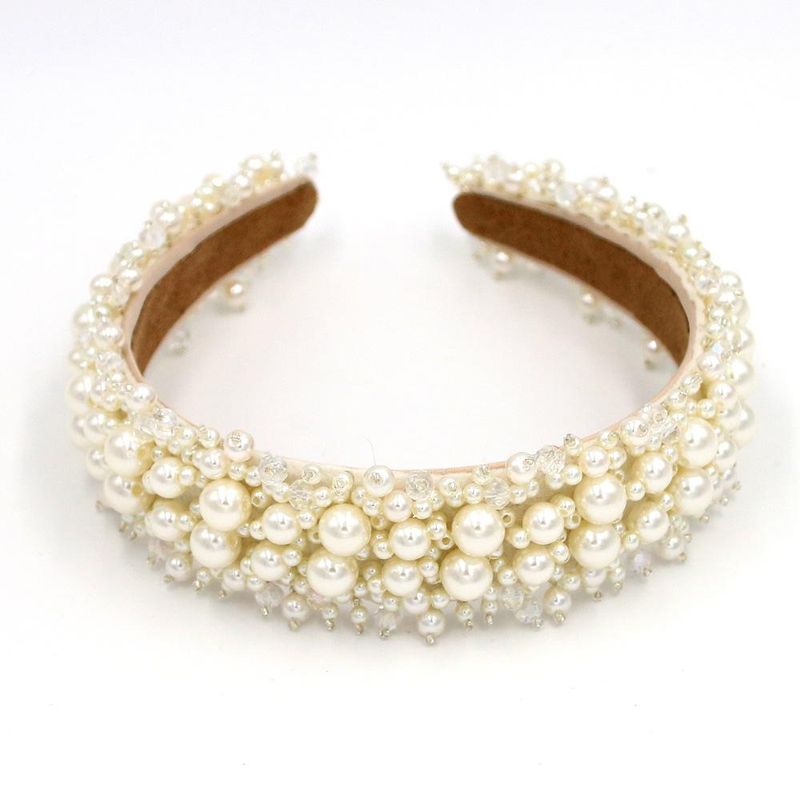 The New Exquisite Baroque Fashion Hair Accessories Headband Hand-stitched Pearl Headband Suppliers China