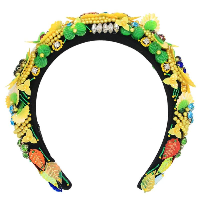 Baroque Flowers Hand-woven Hair Accessories Fashion Headband Glass Rhinestones Suppliers China