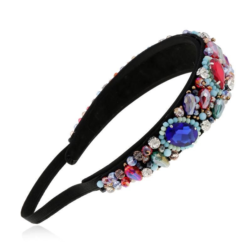 Simple Exaggerated Headband For Women Rhinestone Hairpin Adult Headband Headdress Suppliers China