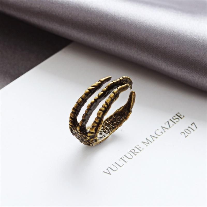 Korean Single Ring Retro Eagle Claw Opening Men's Pinky Tail Ring Wholesales Yiwu Suppliers China