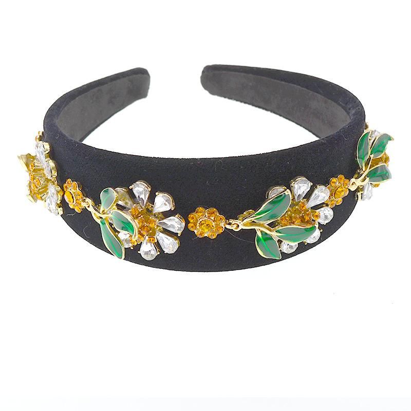 Hair Band Wide Side Simple Baroque Rhinestone Headband For Women Korean Pressure Hair