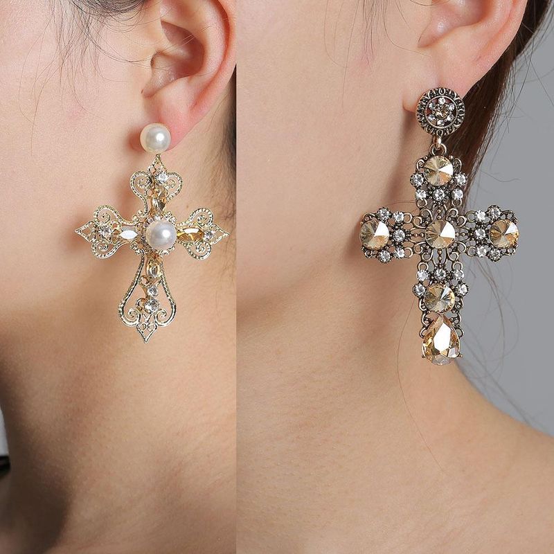 Cross Diamond Earrings Cheap Wholesales Yiwu Fashion Suppliers China
