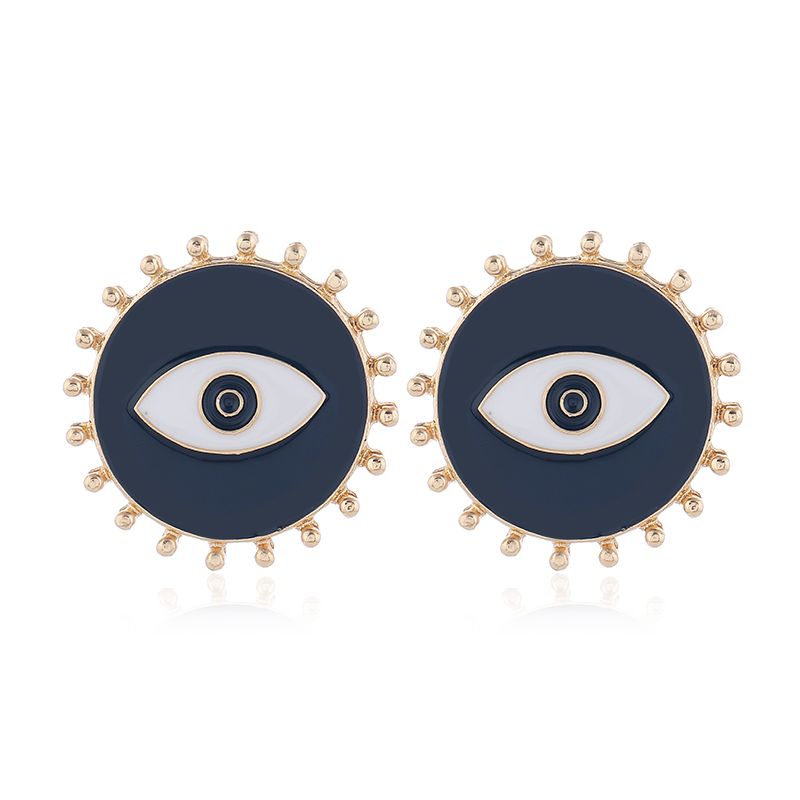 Yi Wu Jewelry New Fashion Metal Contrast Color Demon Eyes Exaggerated Earrings Wholesale