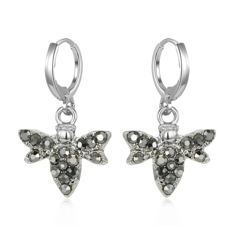 Fashion Petite Diamond Bee Earrings Personalized Animal Earrings Alloy Earrings