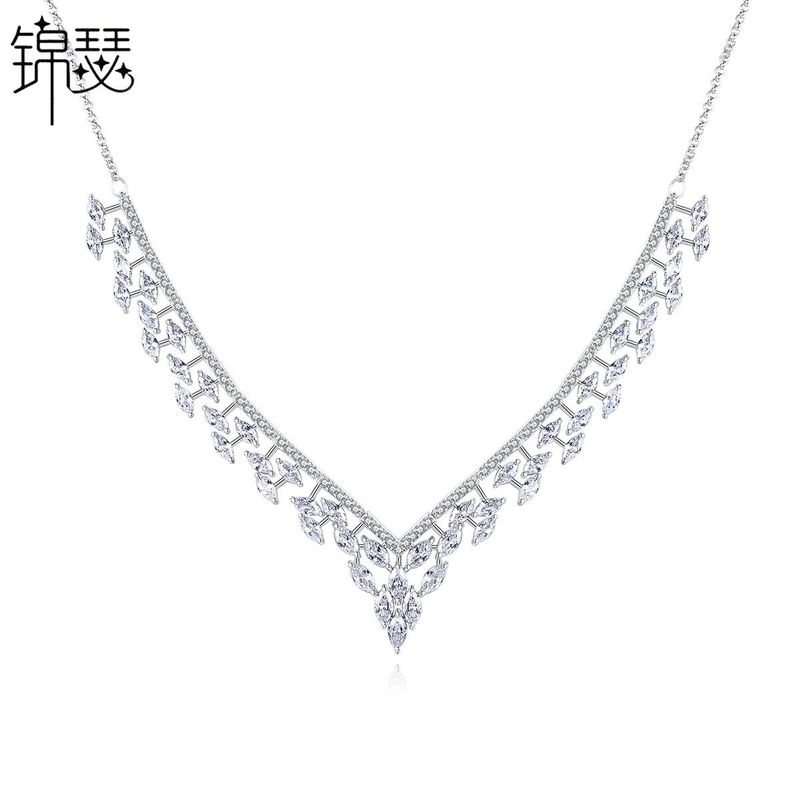 Jinse Sheng Di Halskette Mode Neue Einfache Damen Bankett Kupfer Zirkonium Halskette Schmuck Geschenk Großhandel