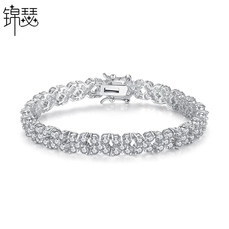 Jinse Aaa Zirkon Eingelegt Mit Blühenden Blütenknospen Armband Jingdamen Kristall Armband Damen Armband