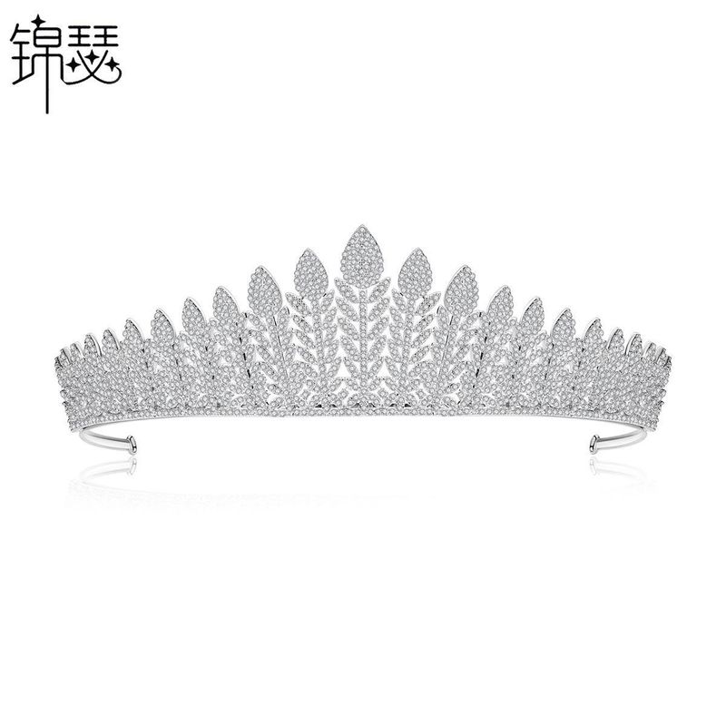 Jinse Huasheng Bandeau Européen Et Américain De Mode Mariée Couronne Cheveux Fermoir Pave Branche Forme Banquet Cheveux Accessoires En Gros Cadeau