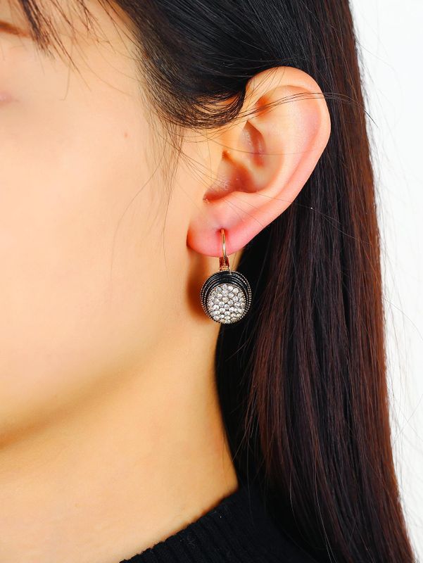 Europäische Und Amerikanische Neue Trend Ige Ovale Diamant-geometrische Ohrringe Mode Retro Einfache Vielseitige Böhmische Ohrringe