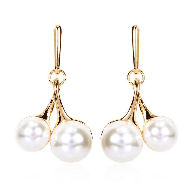 Explosion-like Pearl Cherry Earrings Korean Pearl Pendant