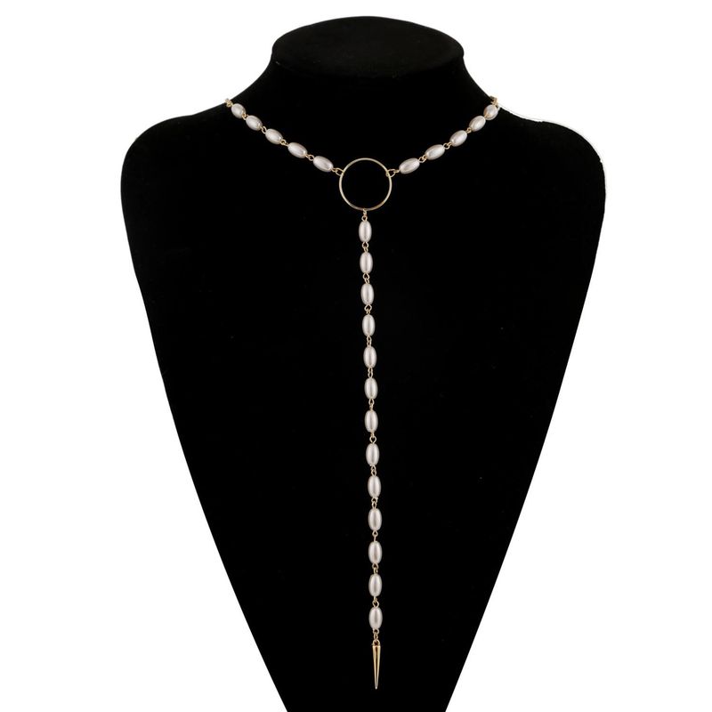 Korean New Fashion Pearl Necklace Pendant Clavicle Chain For Women Wholesale
