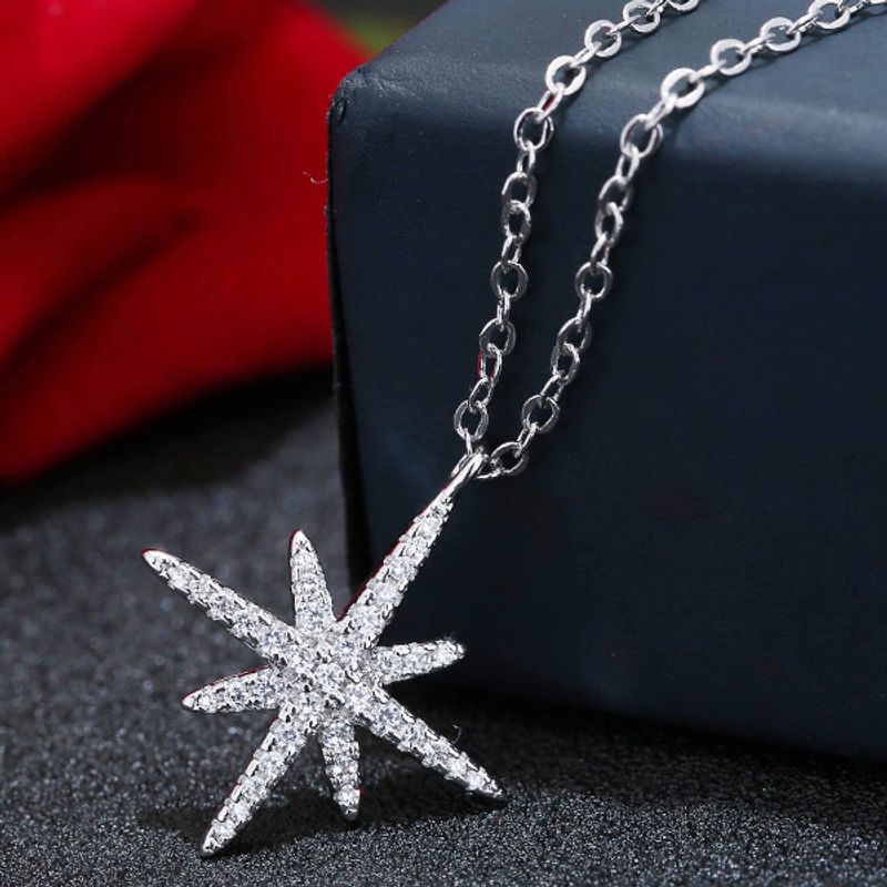 Yi Wu Jewelry Copper Sweet Sun Flower Starfish Zircon Necklace Wholesale
