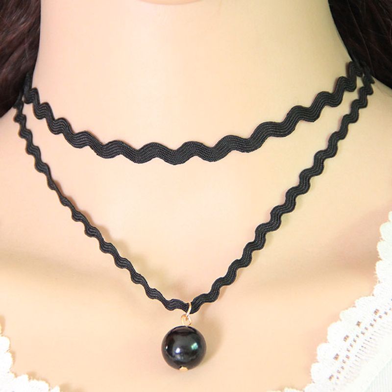 Mode Simple Double Collier De Perles Dames En Gros Collier Nhsc205708