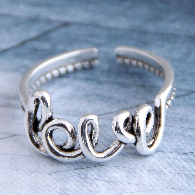 Fashion Vintage Love Personalized Open Ring