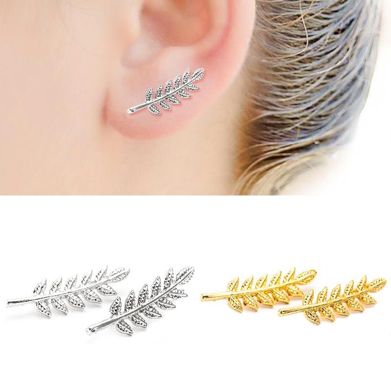 Europäischer Und Amerikanischer Außenhandel Neuer  Heißer Verkauf Mode Einfache Blatt Förmige Ohrringe Ohr Knochen Clip Frauen Großhandel