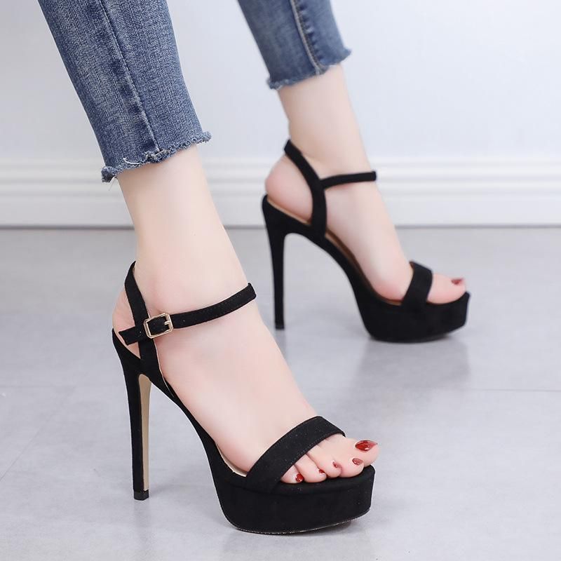 Summer New Sexy High-heeled Stiletto Flat Sandals Women's Shoes