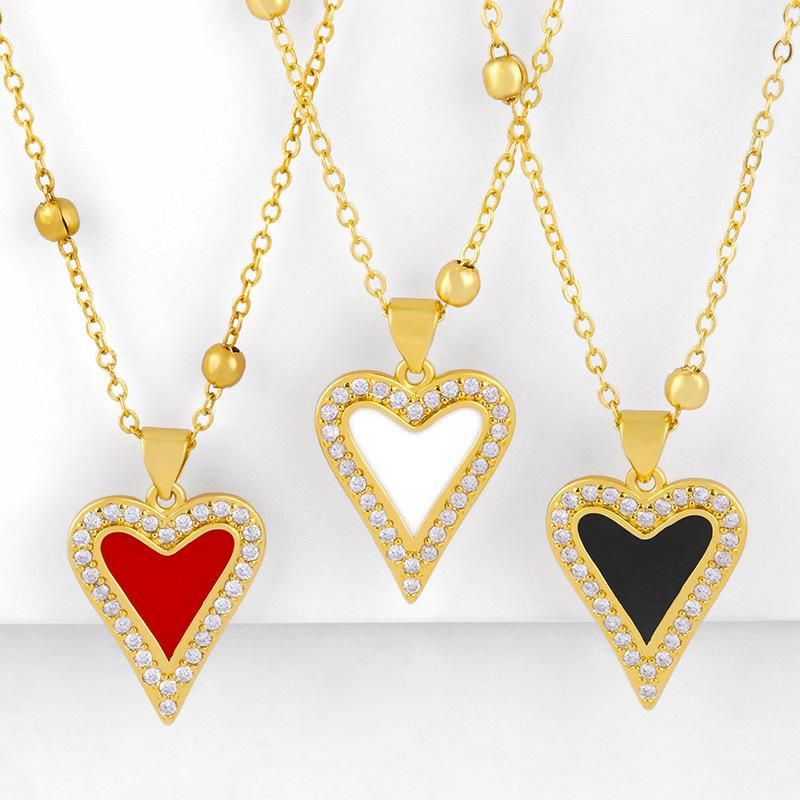 Personalized Sweater Chain Fashion Jewelry Necklace Retro Love Peach Heart Pendant Necklace Wholesales Fashion