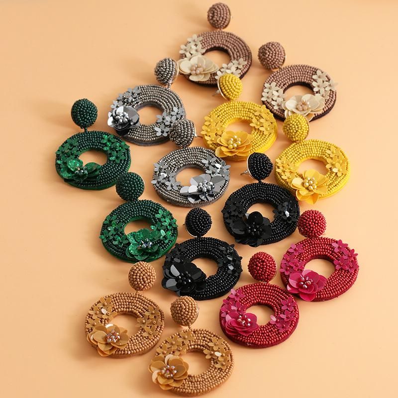 New Fashion Rice Beads Earrings For Women Wholesale