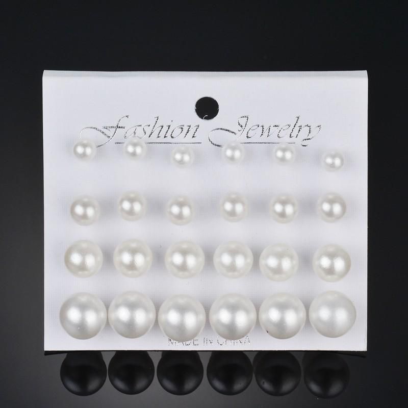 New Fashion Pearl Earrings 12 Pairs Of Earrings For Women Wholesale