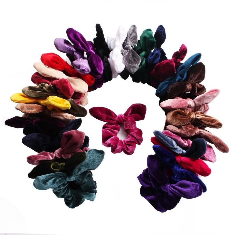 Nuevas Orejas De Conejo De Terciopelo Retro Coreano Scrunchies Baratos Al Por Mayor