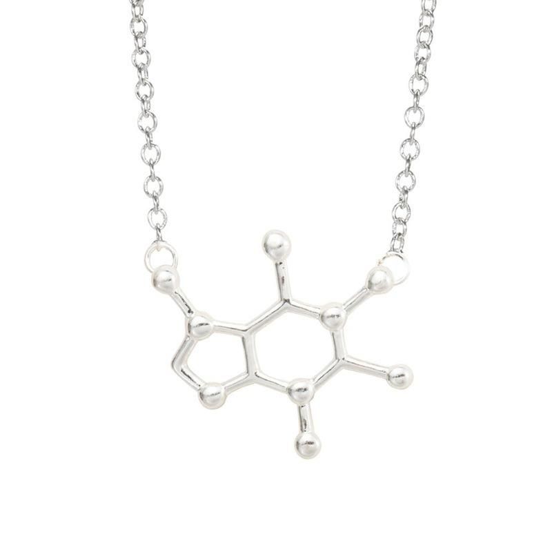 New Fashion Chemical Molecular Pendant Necklace Pentagram Molecular Necklace Wholesale