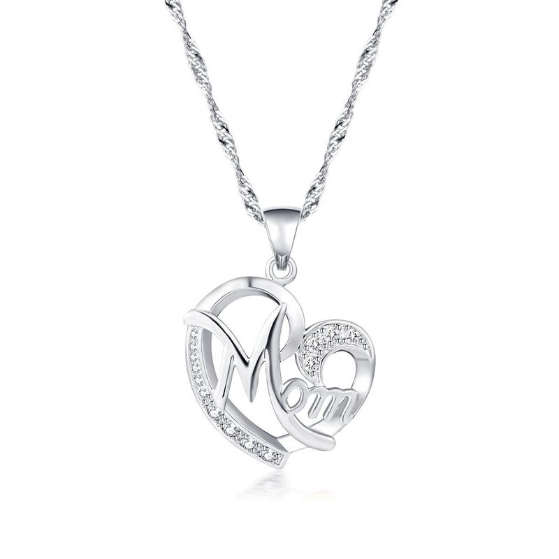 New Fashion Creative Mother&#39;s Day Gift Mom Diamond Necklace Wholesale