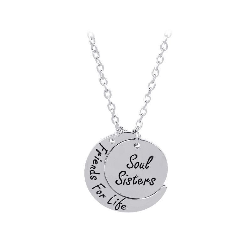 Soul Sisters Friends For Life Star Moon Necklace