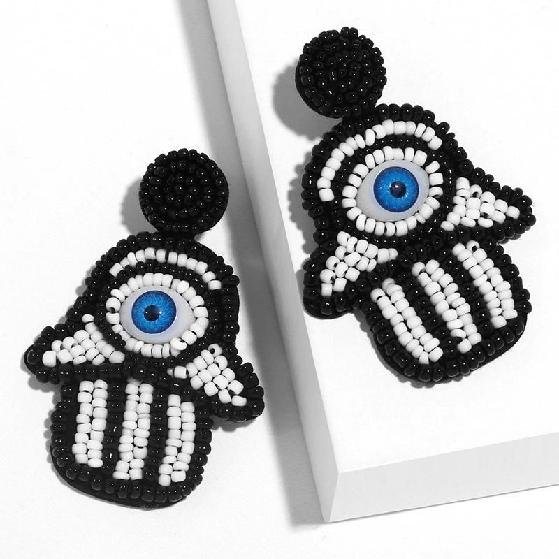 New Fashion Rice Beads Earrings Palm Rice Beads Earrings Wholesale
