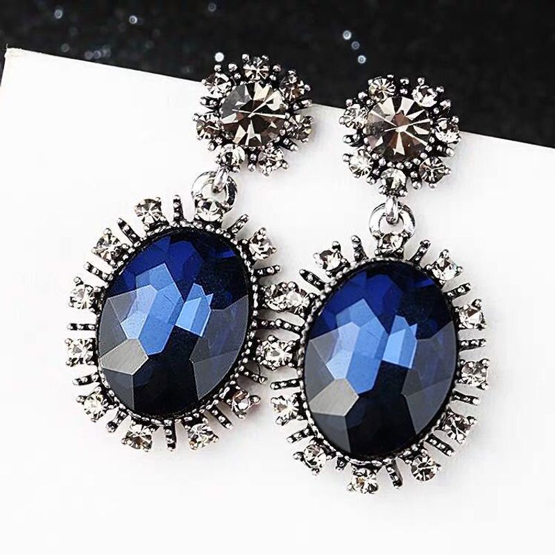 Fashion Retro Baroque Gorgeous Gems Exaggerated Earrings Yiwu Nihaojewelry Wholesale