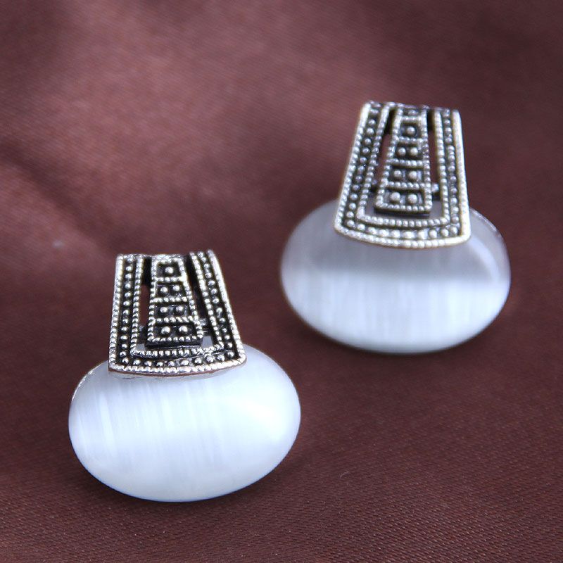 Korean Fashion Sweet Simple Opal Earrings Yiwu Nihaojewelry Wholesale
