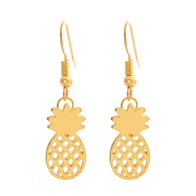 Cute Fruit Pineapple Earring Earrings Female Hypoallergenic Ear Hook Hollow Pineapple Earrings