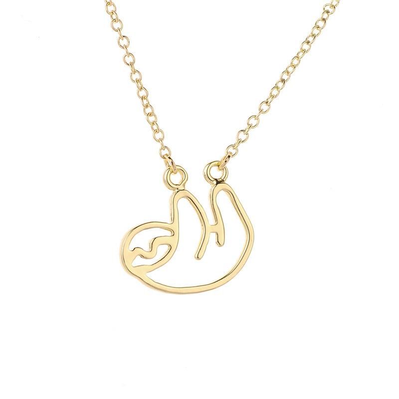 Commerce Extérieur Populaire Style Fournir Oreille Goujons Creux Petit Paresse Collier Kaola Ours Ours Pendentif Collier Femme Clavicule Chaîne En Gros