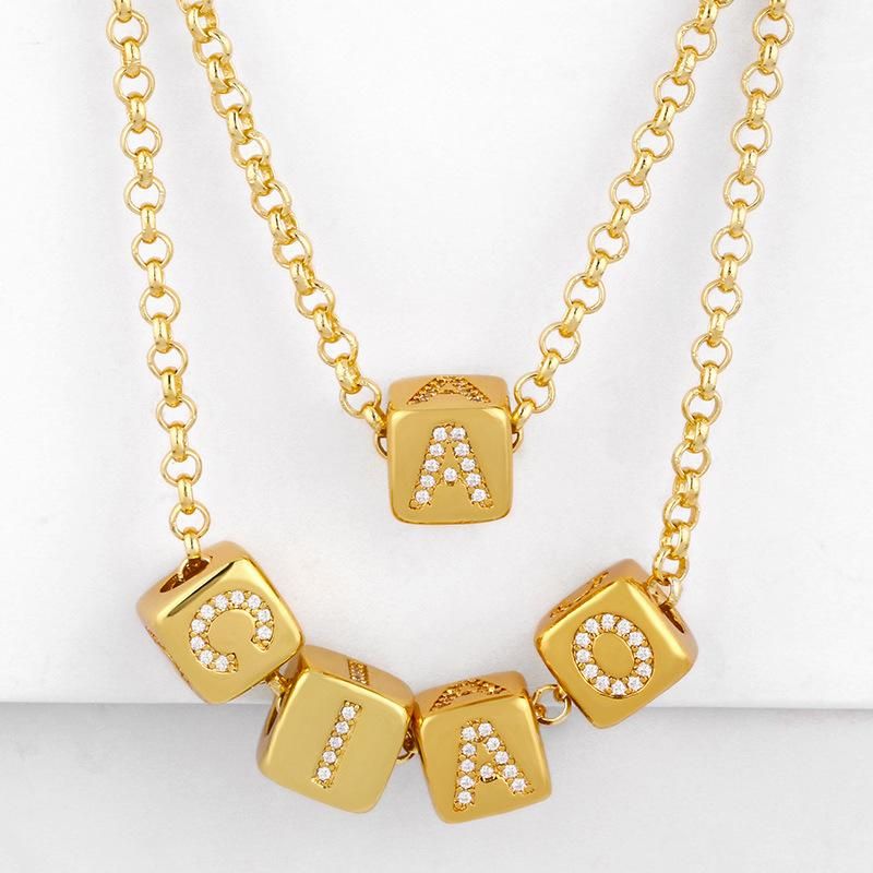 New Fashion Necklace 26 English Alphabet Necklace Diy Alphabet Necklace Wholesale