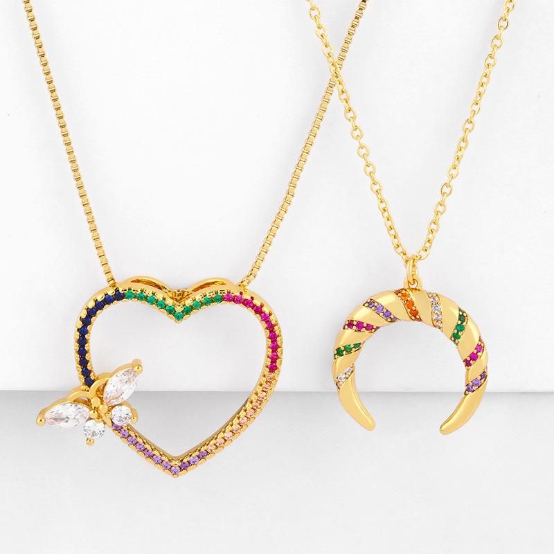 New Fashion Love Butterfly Necklace Diamond Necklace Women Wholesale