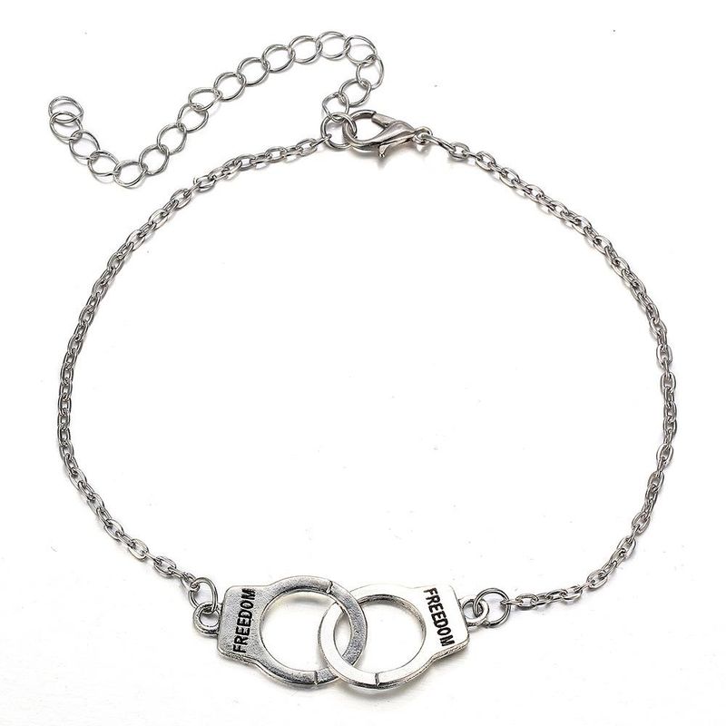 New Handcuffs Anklet Retro Simple Alloy Adjustable Anklet