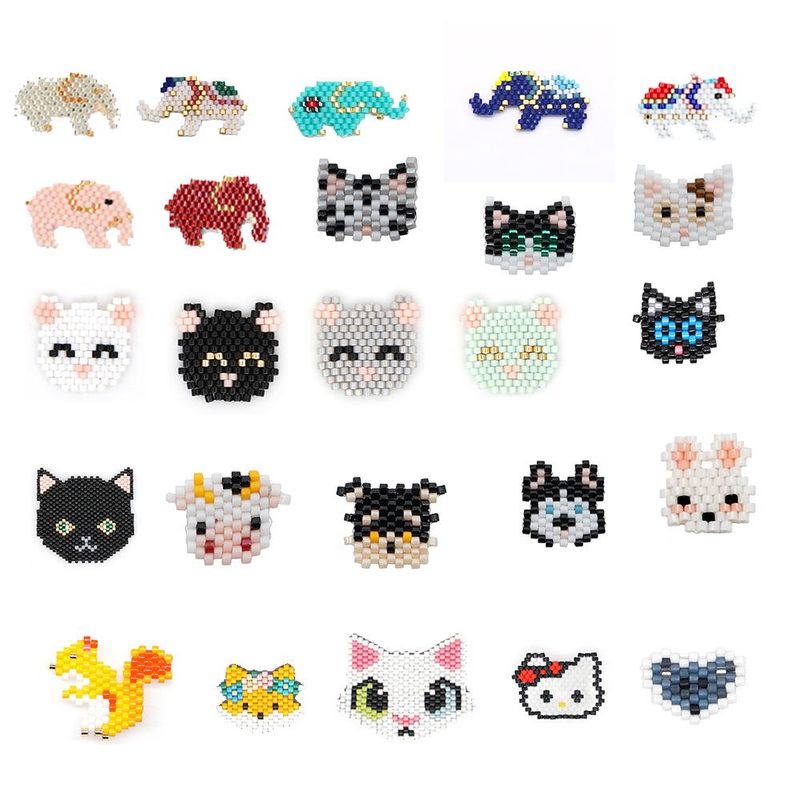 Europe Et En Amérique Croix D'animaux Frontières Série Papillon Miyuki Perles Tissées À La Main Ornement Accessoires Usine En Stock En Gros